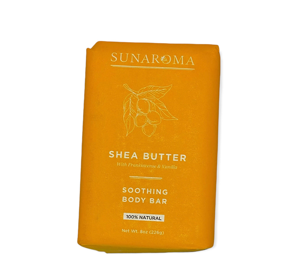 SHEA BUTTER, SOOTHING BODY BAR With Frankincense & Vanilla